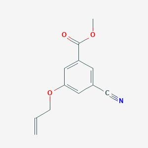 molecular formula C12H11NO3 B8367405 Methyl 3-(allyloxy)-5-cyanobenzoate 