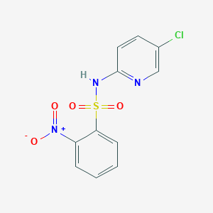 molecular formula C11H8ClN3O4S B8367512 N-(5-chloropyridin-2-yl)-2-nitrobenzenesulfonamide 