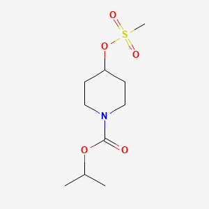 molecular formula C10H19NO5S B8367671 Isopropyl 4-(methylsulfonyloxy)piperidine-1-carboxylate 