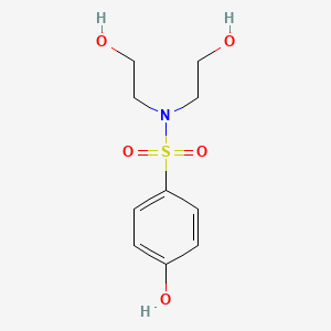 molecular formula C10H15NO5S B8367689 4-Hydroxy-N,N-bis(2-hydroxyethyl)benzene sulfonamide 