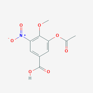 molecular formula C10H9NO7 B8367741 3-Acetoxy-4-methoxy-5-nitro-benzoic acid 