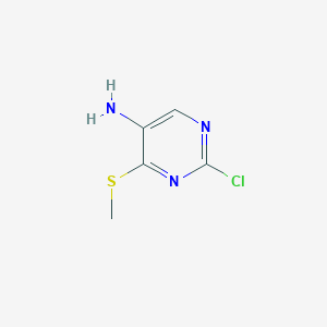 molecular formula C5H6ClN3S B8367749 5-Amino-2-chloro-4-methylthiopyrimidine 