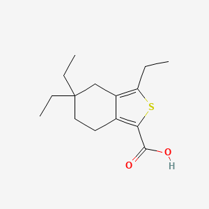 molecular formula C15H22O2S B8367755 3,5,5-Triethyl-4,5,6,7-tetrahydro-benzo[c]thiophene-1-carboxylic acid 