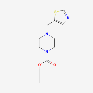 molecular formula C13H21N3O2S B8367880 tert-Butyl 4-(thiazol-5-ylmethyl)piperazine-1-carboxylate 