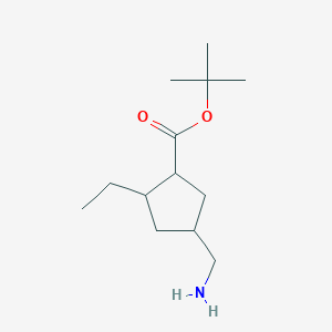 Tert-butyl 4-(aminomethyl)-2-ethylcyclopentanecarboxylate