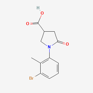 1-(3-Bromo-2-methylphenyl)-5-oxopyrrolidine-3-carboxylic acid