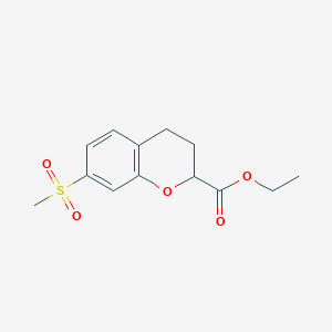 Ethyl 7-(methylsulfonyl)chromane-2-carboxylate