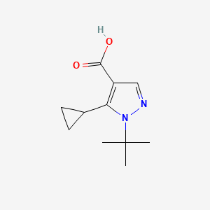 molecular formula C11H16N2O2 B8367938 1-tert-butyl-5-cyclopropyl-1H-pyrazole-4-carboxylic acid 