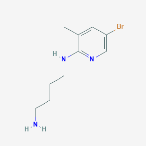 molecular formula C10H16BrN3 B8367964 N'-(5-bromo-3-methylpyridin-2-yl)butane-1,4-diamine 