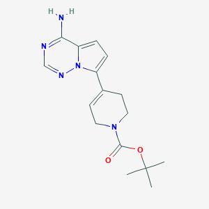 molecular formula C16H21N5O2 B8367970 tert-butyl 4-(4-aminopyrrolo[2,1-f][1,2,4]triazin-7-yl)-3,6-dihydropyridine-1(2H)-carboxylate 