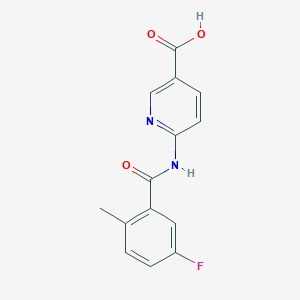 6-[(5-Fluoro-2-methylbenzoyl)amino]pyridine-3-carboxylic acid