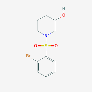 molecular formula C11H14BrNO3S B8367984 Racemic-1-((2-bromophenyl)sulfonyl)piperidin-3-ol 