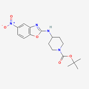 molecular formula C17H22N4O5 B8368093 tert-Butyl 4-((5-nitrobenzo[d]oxazol-2-yl)amino)piperidine-1-carboxylate 