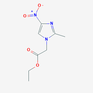 molecular formula C8H11N3O4 B083681 Imidazole-1-acetic acid, 2-methyl-4-nitro-, ethyl ester CAS No. 13230-22-3
