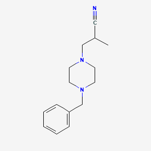 molecular formula C15H21N3 B8368243 l-[(4-Benzyl-1-piperazinyl)methyl]ethanecarbonitrile 