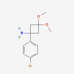 1-(4-Bromophenyl)-3,3-dimethoxycyclobutanamine