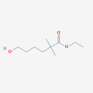 molecular formula C10H20O3 B8368330 Ethyl 2,2-dimethyl-6-hydroxy-hexanoate 