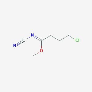 molecular formula C6H9ClN2O B8368481 methyl N-cyano-4-chlorobutyrimidate 