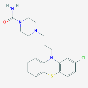 molecular formula C20H23ClN4OS B083685 4-[3-(2-Chloro-10h-phenothiazin-10-yl)propyl]piperazine-1-carboxamide CAS No. 14053-35-1