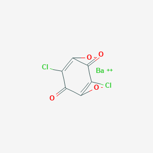 molecular formula C6BaCl2O4 B083687 2,5-Cyclohexadiene-1,4-dione, 2,5-dichloro-3,6-dihydroxy-, barium salt (1:1) CAS No. 13435-46-6