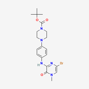 Tert-Butyl 4-(4-(6-Bromo-4-methyl-3-oxo-3,4-dihydropyrazin-2-ylamino)phenyl)piperazine-1-carboxylate