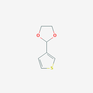 molecular formula C7H8O2S B083688 2-(噻吩-3-基)-1,3-二噁烷 CAS No. 13250-82-3