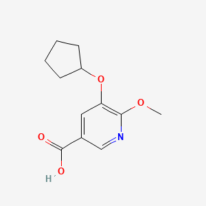 5-Cyclopentyloxy-6-methoxynicotinic acid