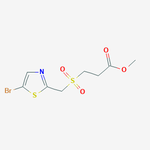 Methyl 3-{[(5-bromo-1,3-thiazol-2-yl)methyl]sulfonyl}propanoate