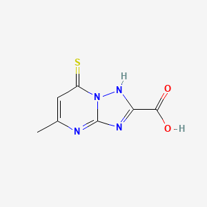 2-Carboxy-7-mercapto-5-methyl-s-triazolo[1,5-a]pyrimidine