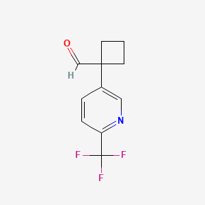 1-[6-(Trifluoromethyl)pyridin-3-yl]cyclobutanecarboxald ehyde
