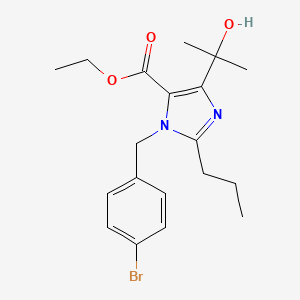 Ethyl 4-(1-hydroxy-1-methylethyl)-2-propyl-1-(4-bromobenzyl)imidazole-5-carboxylate