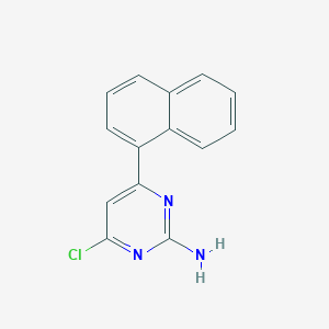 molecular formula C14H10ClN3 B8370003 2-Amino-6-chloro-4-(naphth-1-yl)-pyrimidine 