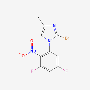molecular formula C10H6BrF2N3O2 B8370005 2-Bromo-1-(3,5-difluoro-2-nitrophenyl)-4-methyl-1H-imidazole 