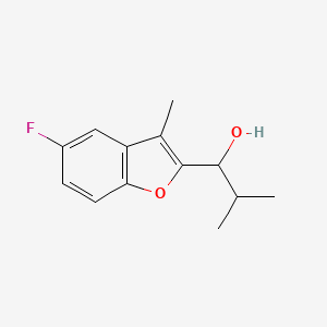 1-(5-Fluoro-3-methyl-1-benzofuran-2-yl)-2-methylpropan-1-ol