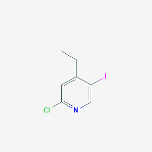 molecular formula C7H7ClIN B8370052 2-Chloro-4-ethyl-5-iodopyridine CAS No. 1215556-53-8