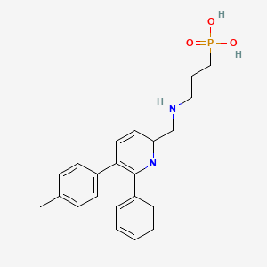 molecular formula C22H25N2O3P B8370079 (3-(((6-Phenyl-5-(p-tolyl)pyridin-2-yl)methyl)amino)propyl)phosphonic acid 
