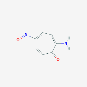 molecular formula C7H6N2O2 B8370085 2-Amino-5-nitroso-2,4,6-cycloheptatrien-1-one 