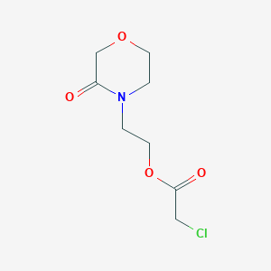 molecular formula C8H12ClNO4 B8370086 2-(3-Oxomorpholino)ethyl 2-chloroacetate 