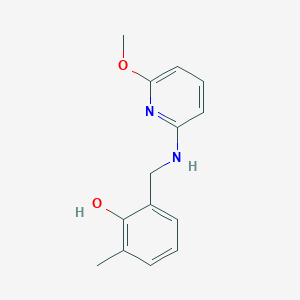 molecular formula C14H16N2O2 B8370094 2-[(6-Methoxypyridin-2-ylamino)methyl]-6-methylphenol 