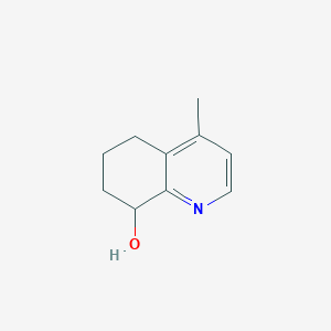 molecular formula C10H13NO B8370097 5,6,7,8-Tetrahydro-8-hydroxy-4-methylquinoline 