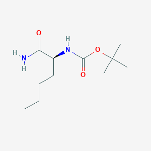 molecular formula C11H22N2O3 B8370105 (S)-2-(tert-Butoxycarbonylamino)hexanamide 
