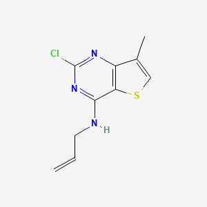 molecular formula C10H10ClN3S B8370113 4-Allylamino-2-chloro-7-methylthieno[3,2-d]pyrimidine 