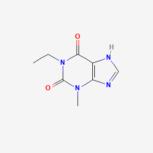 molecular formula C8H10N4O2 B8370118 1-Ethyl-3-methyl-3,7-dihydro-purine-2,6-dione 