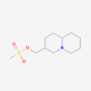 molecular formula C11H21NO3S B8370199 octahydro-2H-quinolizine-3-ylmethyl methanesulfonate 