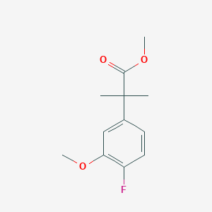 molecular formula C12H15FO3 B8370229 Methyl 2-(4-fluoro-3-methoxyphenyl)-2-methylpropanoate 
