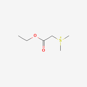 molecular formula C6H13O2S+ B8370353 (2-Ethoxy-2-oxoethyl)dimethylsulfonium 