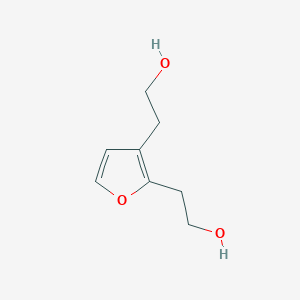 molecular formula C8H12O3 B8370528 2,3-Di(2-hydroxyethyl)furan 