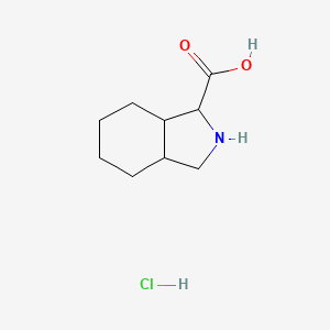 molecular formula C9H16ClNO2 B8370814 Octahydro-1H-isoindole-1-carboxylic acid hydrochloride 