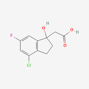 2-(4-Chloro-6-fluoro-1-hydroxy-1-indanyl)acetic acid