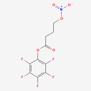 molecular formula C10H6F5NO5 B8370905 Perfluorophenyl 4-(nitrooxy)butanoate 